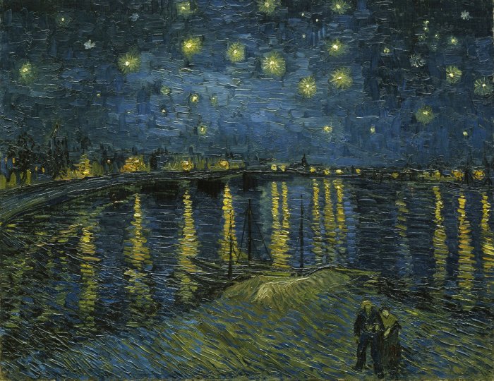 Obraz Vincent van Gogh Gwiaździsta noc nad Rodanem 1888