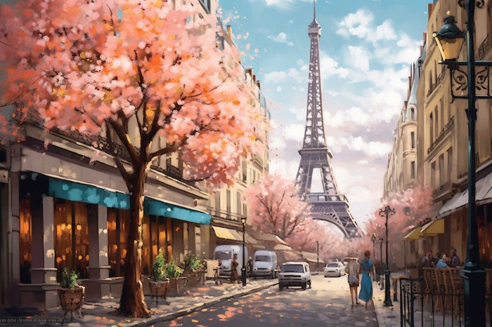 Obraz Paryż Wieża Eiffla wiosną
