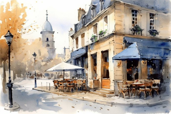 Obraz Kawiarnia w Paryżu