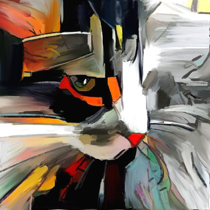 Obraz Kot w stylu kubizmu