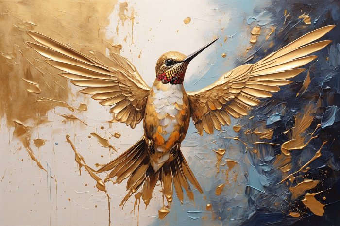 Obraz Złoty koliber