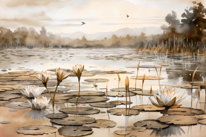 Obraz Jezioro z liliami