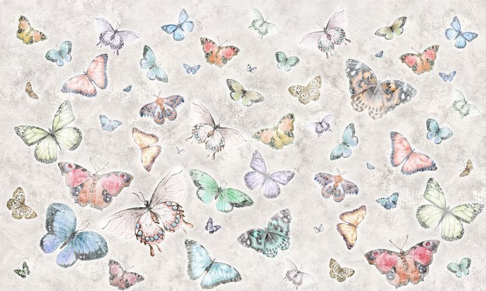 Obraz Kolorowe motyle retro