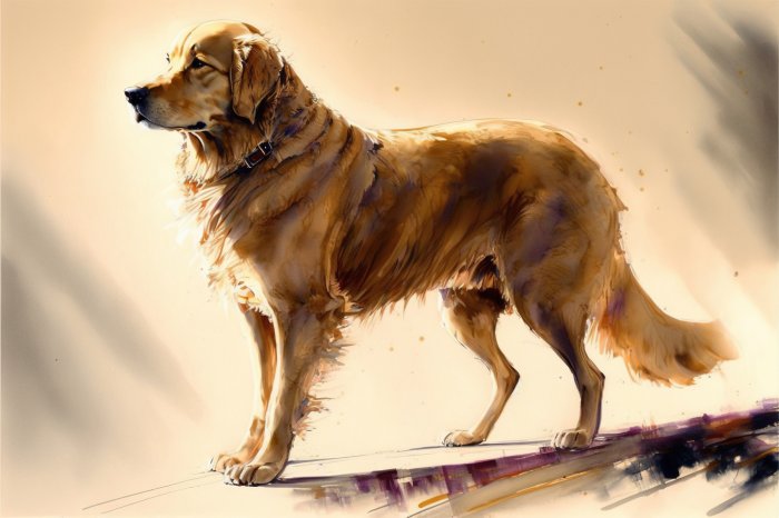 Obraz Pies Golden Retriever