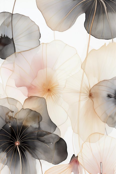 Obraz Ciemne i jasne kwiaty razem