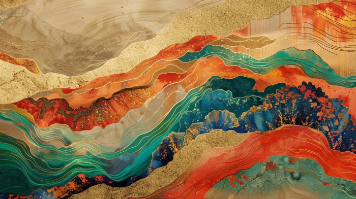 Obraz Kolorowe wydmy jak rzeka