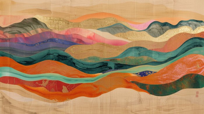 Obraz Kolorowe wydmy jak rzeka