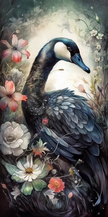 Obraz Czarny łabędź